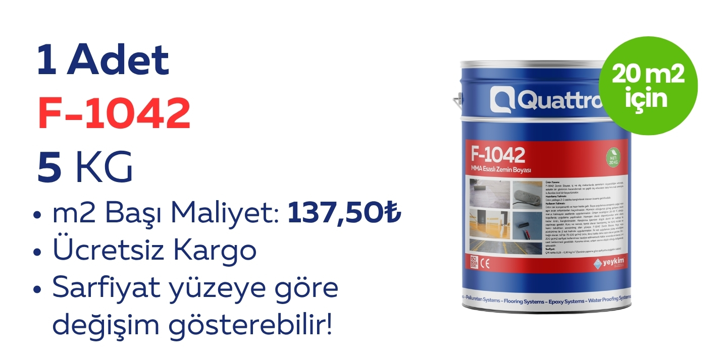 1 ADET 5 KG Quattro F-1042 Zemin Boyası