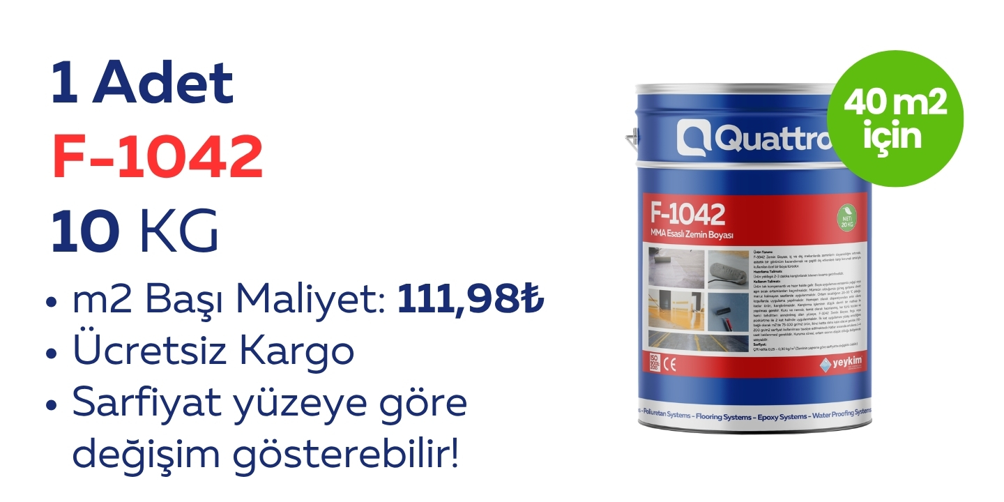 1 ADET 10 KG Quattro F-1042 Zemin Boyası