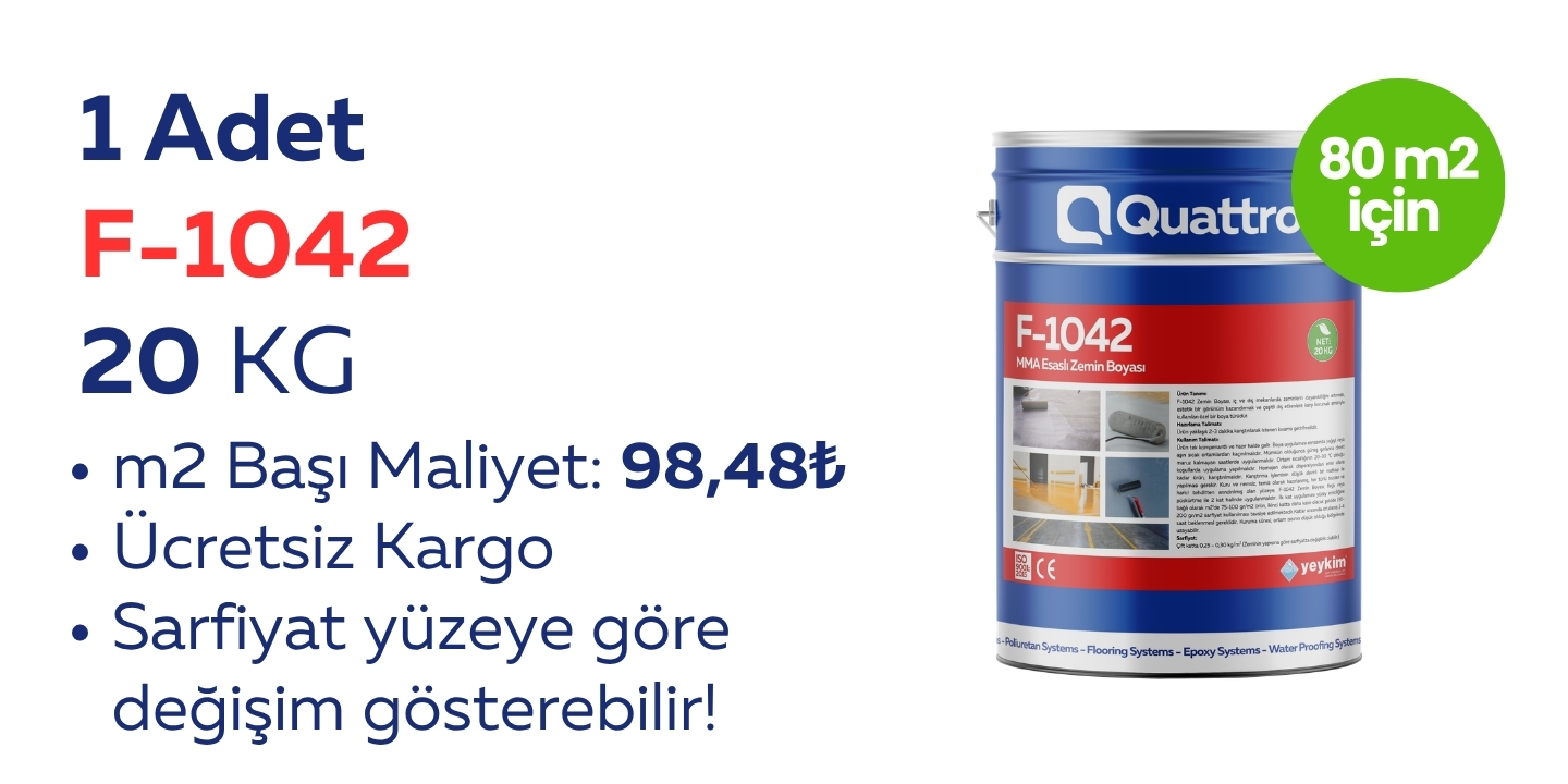 1 ADET 20 KG Quattro F-1042 Zemin Boyası